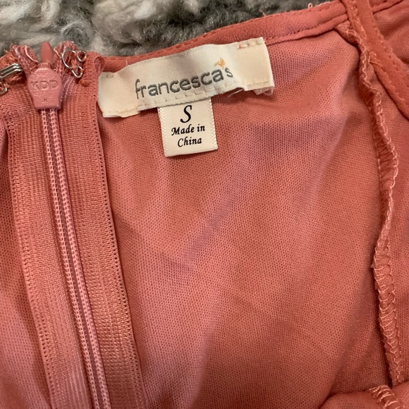 Francesca’s Collection Floral Pink Off Shoulder With Strap Dress Size sm… - Picture 6 of 17